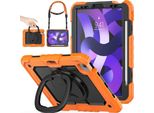 Custodia Per Ipad Pro 3/2/1 11" Con Supporto E Penna Stilo Arancione"