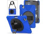 Custodia Per Ipad Pro 5/4 12,9" Con Supporto E Tracolla Blu"