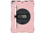 Custodia Per Ipad 9/8/7 10,2" Blindata Con Supporto Girevole Rosa"