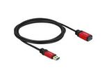 Usb 3.2 Gen 1 VerläNgerungskabel, USB-A Stecker > USB-A Buchse Schwarz/Rot, 2 Meter, Superspeed