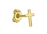 Single-Ohrstecker FIRETTI Schmuck Geschenk Gold 333 Ohrschmuck einzeln Kreuz, gold (gelbgoldfarben), Ohrringe, Damen, Gelbgold 333