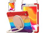 Custodia Per Ipad 9/8/7 10,2" Blindata Con Supporto Girevole Colorato"