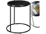 Tectake® Beistelltisch, Platte In Marmoroptik, Kein Aufbau, 43 X 43 X 50,5 Cm