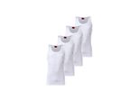 Unterhemd HUGO Unterhemd 4er Pack, Herren, Gr. L, N-Gr, weiß, Obermaterial: 93% Baumwolle CO. 7% Elasthan EL., ärmellos, Unterhemden