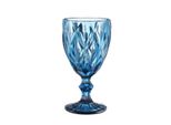 6 Teiliges Set aus Glas Weingläser Trinkgläser in Blau Wassergläser
