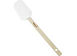 My Basics 15411 Mb Raschietto Per Pasta In Gomma Con Manico In Legno, 27 Cm, Bianco/Naturale