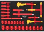 Ks Tools Set Di Chiavi A Bussola Isolate Da 3/8"+1/2"" Con Inserto In Schiuma 31 Pezzi - 117.6131"