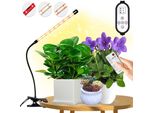 Lampada A Led Per Piante A Spettro Completo IP65 Dimmerabile, Clip Di Luce Per Piante 3 Modalità, Lampada Di Crescita Timer Telecomando Per Piante D'appartamento (1 Tubo Luminoso)