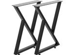 Vevor 2X Telaio Tavolo Gambe Tavolo Altezza 72Cm Acciaio Nero Design Industriale