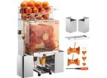 Vevor Spremiagrumi Commerciale, Spremiagrumi Automatico Da 120 W, Spremiagrumi In Acciaio Inox Per 20 Arance Al Minuto, Con Scatola Filtro Estraibile, Coperchio In Pc, 2 Secchi Per La Raccolta Delle Bucce