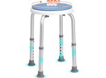 Vevor Sgabello Da Doccia Sedia Da Doccia 360-485 Mm Regolabile In Altezza, Sgabello Da Bagno Sedile Da Bagno 136,1 Kg Capacità Di Carico, Stabile Sgabello Da Doccia Ausilio Da Bagno Struttura In Lega Di Alluminio, Sedile Da Doccia Sgabello Da Bagno Blu