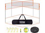 Vevor Rete Da Pallavolo Regolabile In Altezza, 4,3 X 2,2 M Rete Da Pallavolo Da Spiaggia Portatile, Rete Da Pallavolo Arancione Rete Da Pallavolo Pieghevole Con Pallavolo E Borsa Da Trasporto, Per Giardino, Spiaggia