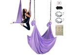 Vevor Aerial Yoga Hammock Set 4 X 2,8 M, Viola Aerial Yoga Swing Air Flying, Yoga Swing Hammock Swing 1000 Kg Max. Capacità Di Carico, Inclusi Calzini Da Yoga E Moschettone In Acciaio, Esercizi Antigravitazionali