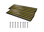 Vevor 2X Rampa Per Soglie Rampa Per Soglie Di Porte In Gomma Piena Portata Massima 15 Tonnellate Portata 15 Tonnellate Rampa Per Cordoli Con Canale Da 5,5 X 3,5 Cm Rampa Per Sedie A Rotelle 122 X 40,5 X 6,5 Cm Rampa Carrabile Ideale Per Terreni Irregolari Cordoli