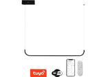 Immax Neo Lite Pattini Smart Apparecchio A Sospensione Nero 120Cm 26W Con Supporto Beacon, Wi-Fi, Tuya