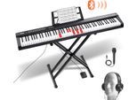Pianoforte Digitale Vevor A 88 Tasti, Tasti Semipesati, Set Per Pianoforte Elettrico A Grandezza Naturale Con Supporto Regolabile, Altoparlanti Integrati,
