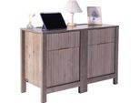 Vevor Tavolino Quadrato Comodino 2 Pezzi Con Porte E Prese Usb, Tavolino A 3 Livelli Con Mobile Contenitore E 2 Cassetti