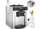 VEVOR Speiseeisbereiter Weiß Eismaschine 2200 W, 2 x 6 L Desktop Maschine Ice Cream Maker 220 V Speiseeisbereiter mit Eikegel Eierablage Edelstahl Maschine