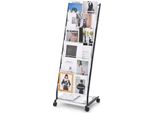 Vevor Portadepliant Porta Riviste A 6 Livelli Porta Cataloghi Per Giornali Mobile Con 4 Rotelle Per Esposizione In Negozio Ufficio 6 Tasche