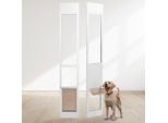 Vevor Porta Scorrevole In Vetro Per Cani, 1927-2049 Mm, Porta Per Cani Regolabile In Altezza, Porta Scorrevole, Vetro Temperato, Porta Scorrevole Per Cani Di Medie Dimensioni