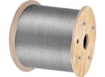 Succebuy Cavo A Fune In Acciaio Inox T316, Diametro Esterno 3,2 Mm, Lunghezza 1000 Piedi, Tensione 11,14 Kn, Acciaio Inox Flessibile, Parapetto A Fune (300 M)