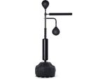 Succebuy Allenatore Di Velocità Per Pugilato Regolabile - Set Di Sacchi Da Boxe Reflex Indipendenti Con Supporto E Guanti Per L'allenamento In Palestra, Acciaio Al Carbonio E Hdpe, Nero