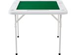 Succebuy Tavolo Da Mahjong, Tavolo Da Domino Pieghevole Per 4 Giocatori Con Tabellone Verde Resistente All'usura, Tavolo Da Gioco Quadrato Portatile Con 4 Portabicchieri E 4 Vassoi Per Le Fiches