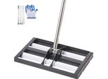 Vevor Rastrello Per Prato Con Rullo, Livellatore In Acciaio Inox 254X431 Mm, Rastrello Livellatore, Attrezzo Per Livellare Il Prato Per Giardini E Campi Da Golf
