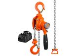Paranco A Catena Succebuy Con Leva Manuale, Portata 1/4 Di Tonnellata (550 Libbre), Fune Di Trazione Lunga 5 Piedi, Acciaio Al Carbonio Zincato G80, Freno A Doppio Nottolino Weston, Guida Catena Automatica, Gancio A 360°, Per Uso In Officina E In Fabbrica