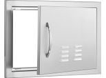 Succebuy Porta Di Accesso Al Barbecue, 508 X 356 Mm, Porta Singola Per Cucina Esterna. Montata Ad Incasso In Acciaio Inox. Montaggio Verticale A Parete Con Maniglia E Aperture Di Ventilazione Per Isola Barbecue E Stazione Barbecue