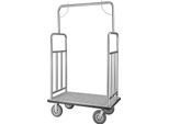 Vevor Carrello Portabagagli Per Hotel, Portata 544 Kg, Carrello Per Hotel, Carrello Per Parcheggiatori, Con Tappeto Grigio E Ruote In Gomma Da 20 Cm, Perfetto Per Hotel, Appartamenti, Resort, Argento