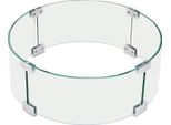 Succebuy Paravento Per Caminetto, 435 X 170 Mm, Parafiamma In Vetro Rotondo, Vetro Temperato Spesso 6 Mm Per Caminetto A Propano, A Gas, Per Esterni, Per Patio, Per Cortile