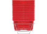 Succebuy Il Cestino Della Spesa, Un Set Di 12 Cestini Di Colore Rosso Brillante, è Un Must Per Le Vostre Esigenze Di Shopping. Ideale Per Gli Acquisti All'ingrosso Nei Negozi Al Dettaglio E Nei Supermercati