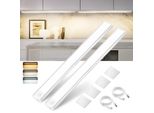 Zmh Sottopensile Cucina Led Dimmerabile 3 Temperatura Colore Illuminazione Armadio Con Rilevatore Di Movimento 40CM 2 Pezzi Argento Luce Armadio Usb Ricaricabile