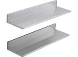 Succebuy 8,6 X 30 Mensola A Muro In Acciaio Inox Con Paraspruzzi, Capacità Di Carico 20 Kg, Robusta Mensola Per Cucina, Ristorante, Bar, Casa E Hotel