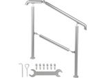 Succebuy Ringhiera A 5 Gradini | Corrimano In Acciaio Inox | Regolabile Per 1-5 Gradini | Superficie Piana | Ringhiera Per Interni Ed Esterni | Portata 100 Kg | Kit Di Montaggio Incluso | Veranda Fai Da Te