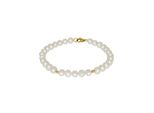 Perlenarmband Firetti "Schmuck Geschenk Gold 585 Armschmuck Armkette Perle", Gold (Gelbgoldfarben, Weiß), ArmbäNder, Damen, 20Cm, Gelbgold 585 Perlen, Gelbgold 585, Perlen, Perlenarmband, Mit SüßWasserzuchtperle