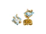 Paar Ohrstecker Jobo, Gelb (Gelbgold 375), Ohrringe, Damen, Gelbgold 375, 375 Gold Mit Edeltopas