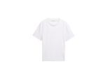 Tom Tailor Denim Damen Loose Fit T-Shirt, Weiß, Uni, Gr. L