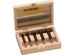 Famag Set Di 5 Punte Forstner In Metallo Duro Bormax D=15,20,25,30,35 Mm In Scatola Di Legno