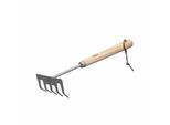 Siena Garden Rastrello Piccolo Isyplant In Acciaio Inox Con Manico In Frassino, Argento/Natura