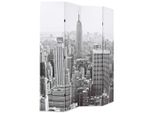 Vidaxl Divisorio Pieghevole 160 X 170 Cm New York Di Giorno In Bianco E Nero
