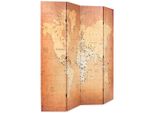 Divisorio Pieghevole 160 X 170 Cm Mappa Del Mondo Giallo
