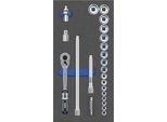 Set Di Chiavi A Bussola Mts 12 Esagono, 19 Pezzi, 10 Mm (3/8"): 1/4-7/8"" (1/3"