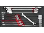 Vigor V4987 Set Di Chiavi Combinate A Cricchetto ∙Profilo Esagonale Esterno, Profilo Esagonale Doppio Esterno ∙ 8 - 27 ∙ Numero Di Utensili: 16