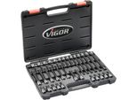 Vigor V6017 Set Di Chiavi A Bussola Bussola A T ∙Quadro Cavo Da 3/8 Di Pollice (10 Mm) ∙ Profilo A T ∙ T20 - T70 ∙ Numero Di Utensili: 32
