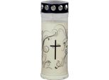 Candela Commemorativa Bianca Con Ornamento 7 Giorni