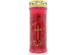 Candela Commemorativa Rossa Con Ornamento 7 Giorni