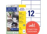 Avery Zweckform 3424-10 120 Etichette 3424-10 Bianco 105,0 X 48,0 Mm