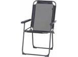 Sedia Da Campeggio Siena Garden Comfort In Grigio Scuro, Alluminio/Tessuto